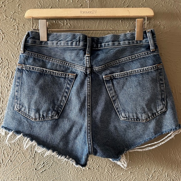 AGOLDE Los Ángeles Mini shorts  Blue Jeans Size 25 - Picture 2 of 5